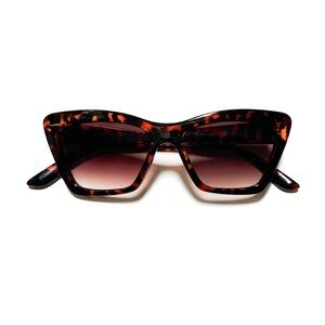 ASOS A.J. Morgan Razzy Vintage Cateye Sunglasses in Tortoiseshell Brown